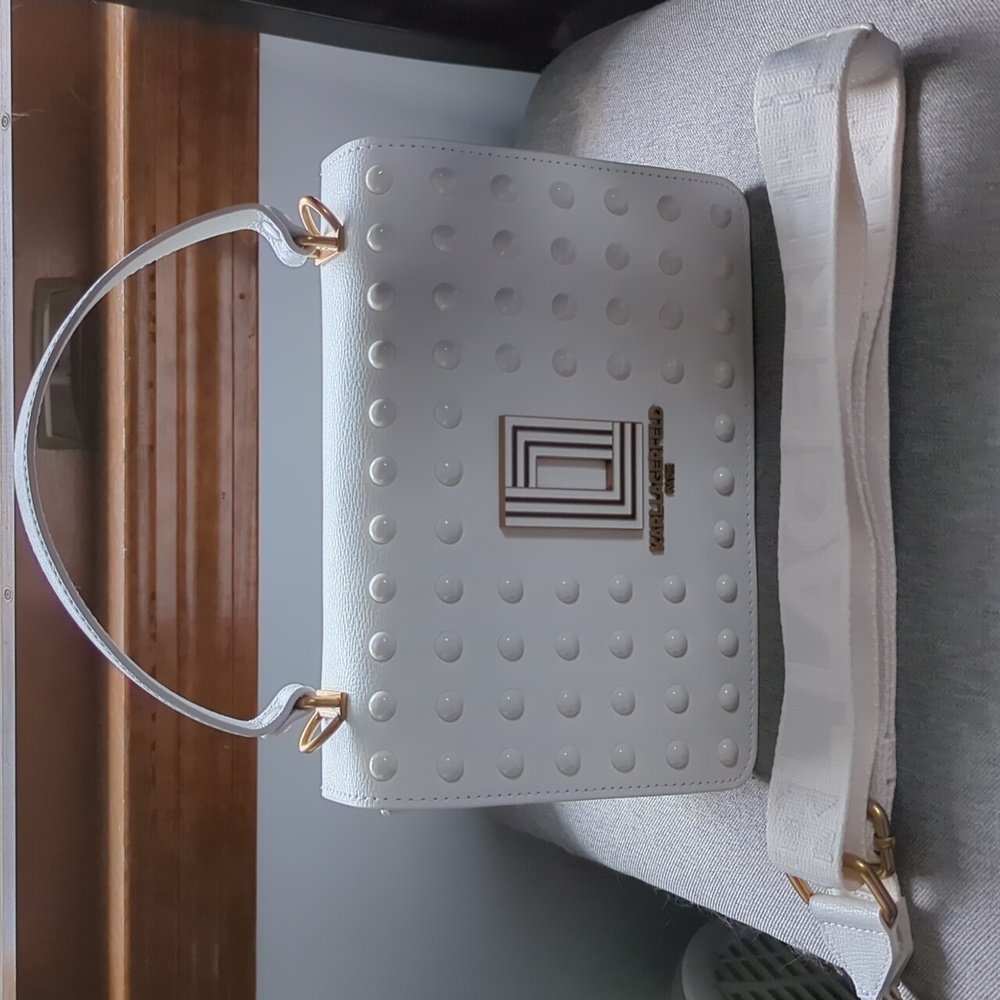 Karl Lagerfield Paris Leather Bag White